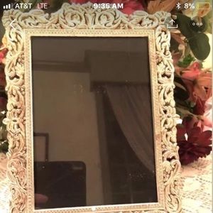 8” Silver Colored Filigree Picture Frame